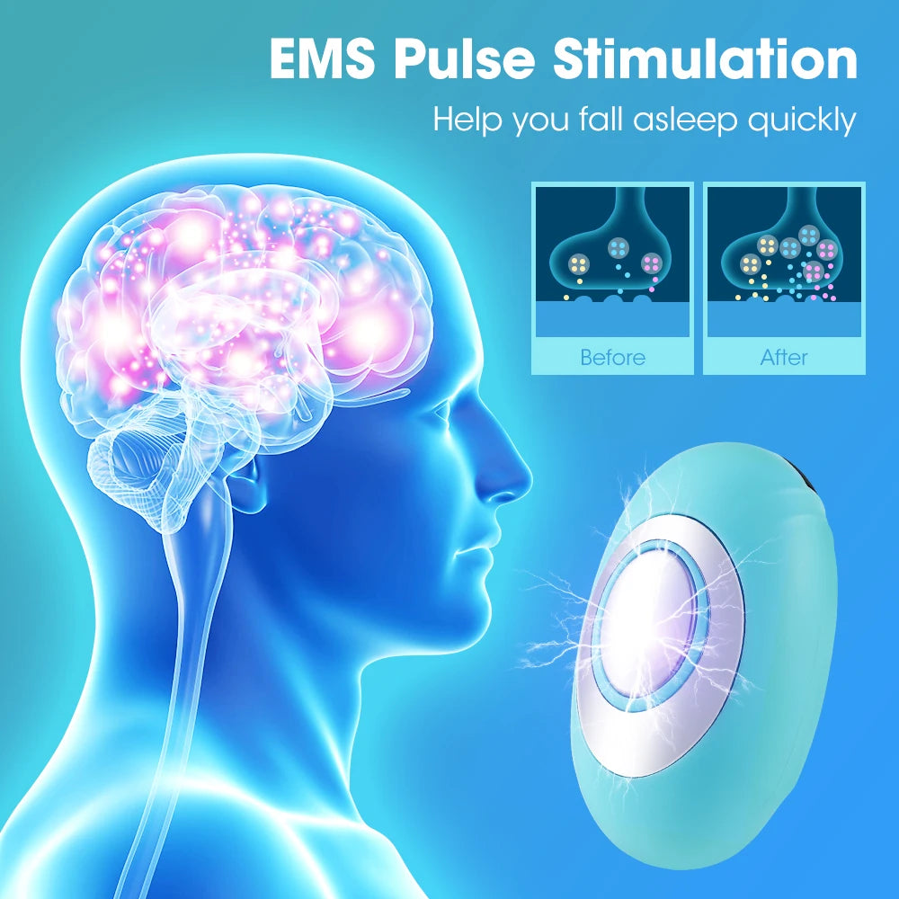Handheld Sleep Aid Device — EMS Micro-Current Therapy for Insomnia & Anxiety Relief