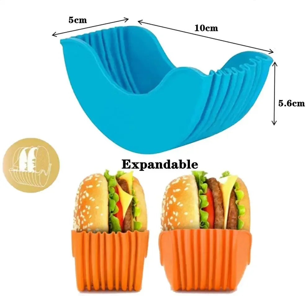 Silicone Burger Rack Holder Reusable BBQ Burger Stand