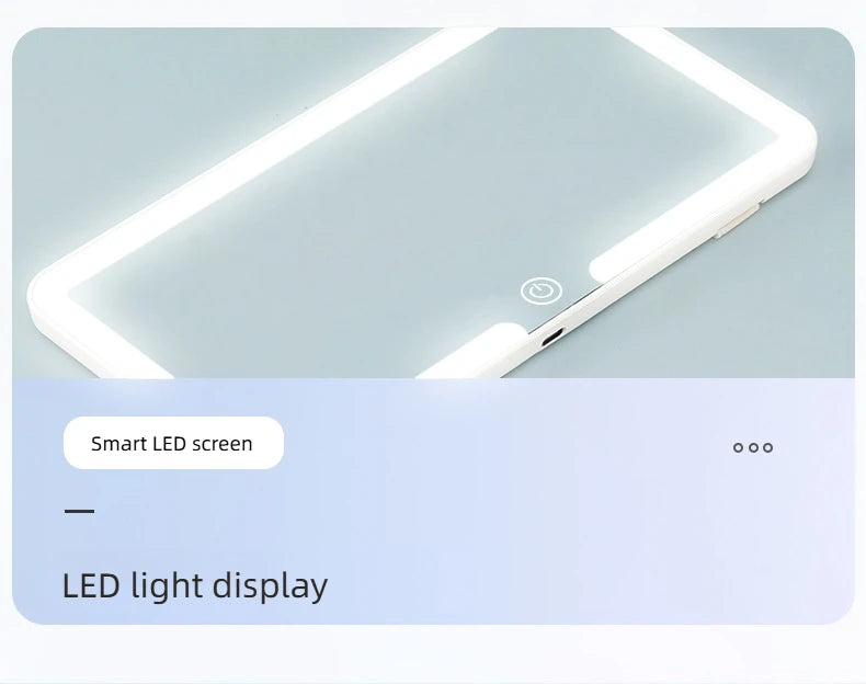 LED rechargeable car sun visor vanity mirror by Home Sweet Home, featuring built-in LED lights and compact design for in-vehicle use.