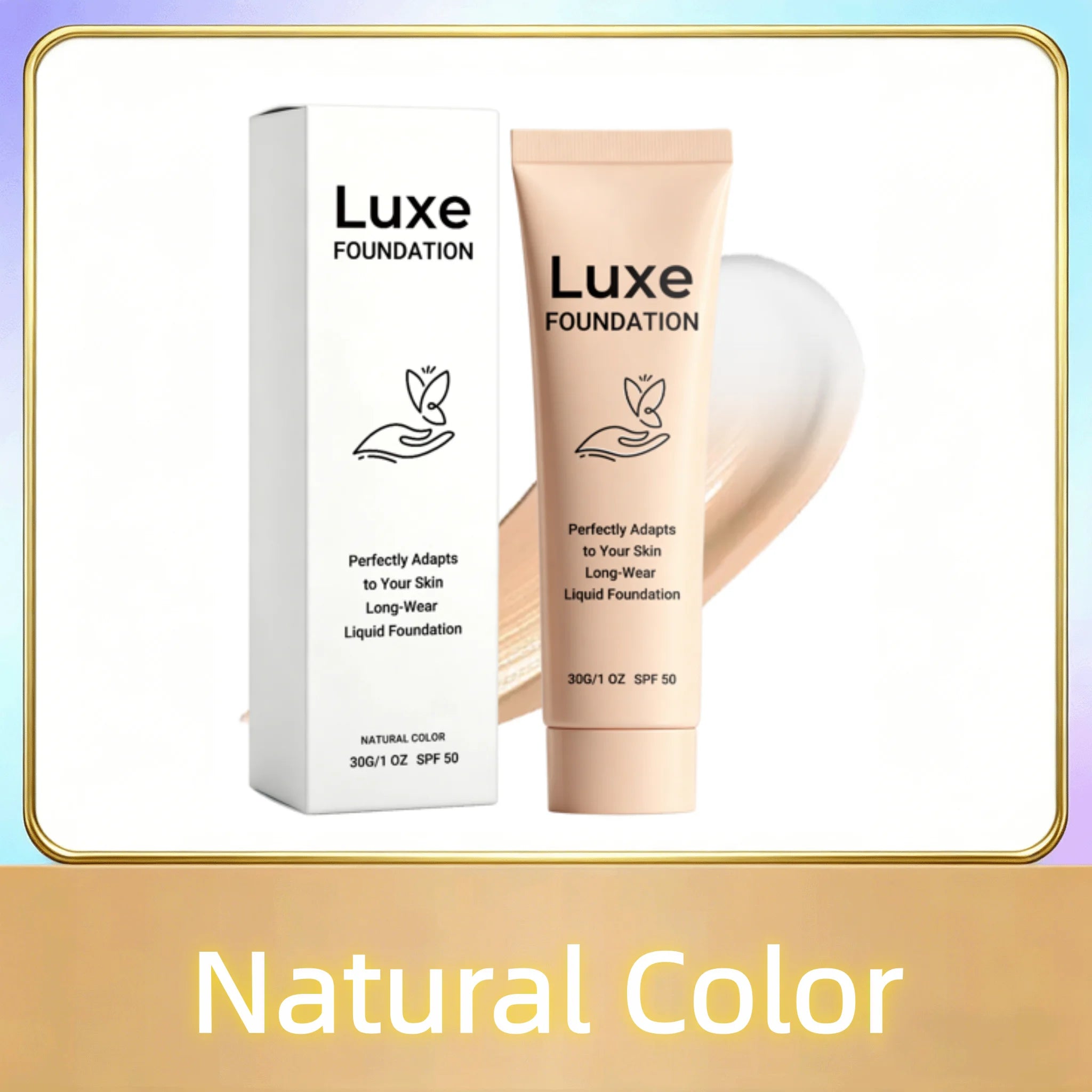 LUXE SPF 50 Colour-Changing Foundation | Self-Adjusting Skin Tone | 30g