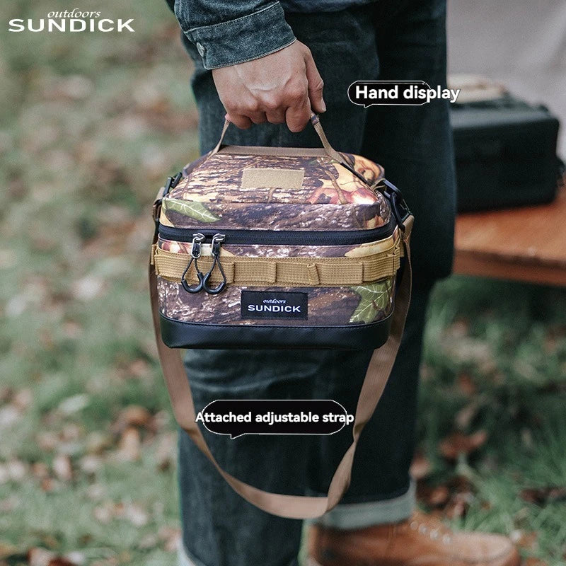Large insulated picnic cooler bag by Home Sweet Home with multiple compartments and a sturdy handle for outdoor use.