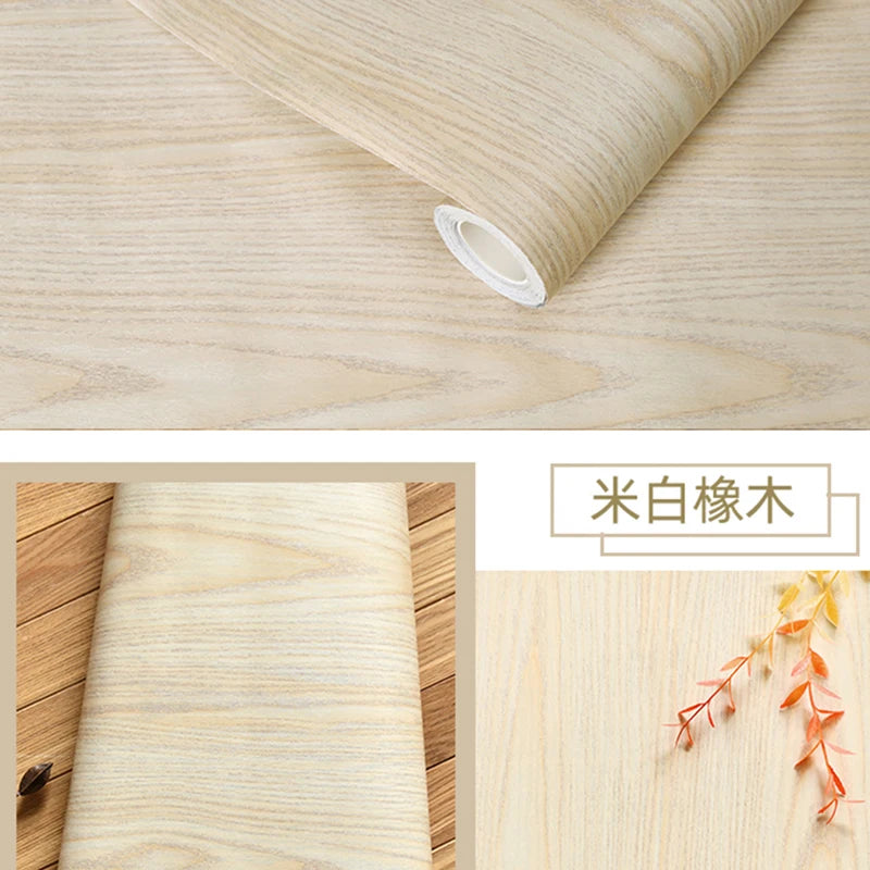 Wood Grain Peel & Stick Wallpaper – Self-Adhesive Waterproof PVC Wall Sticker