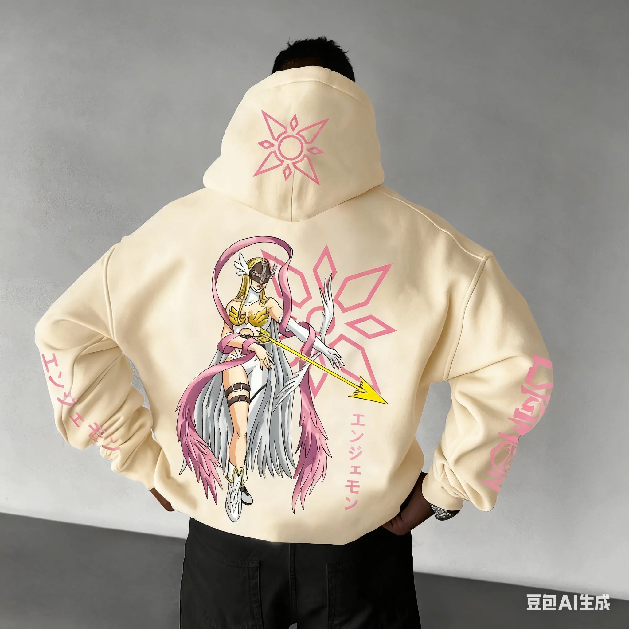 Oversized Digimon Anime Hoodie — Unisex Streetwear