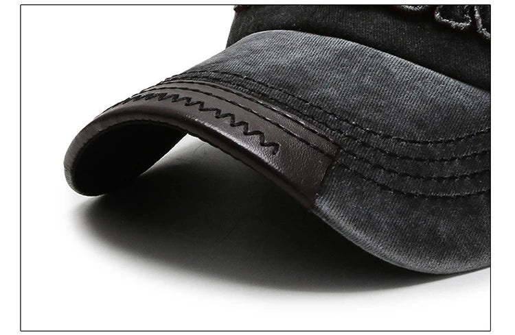 Retro Washed Cotton Baseball Cap – Unisex Curved Brim Sun Hat