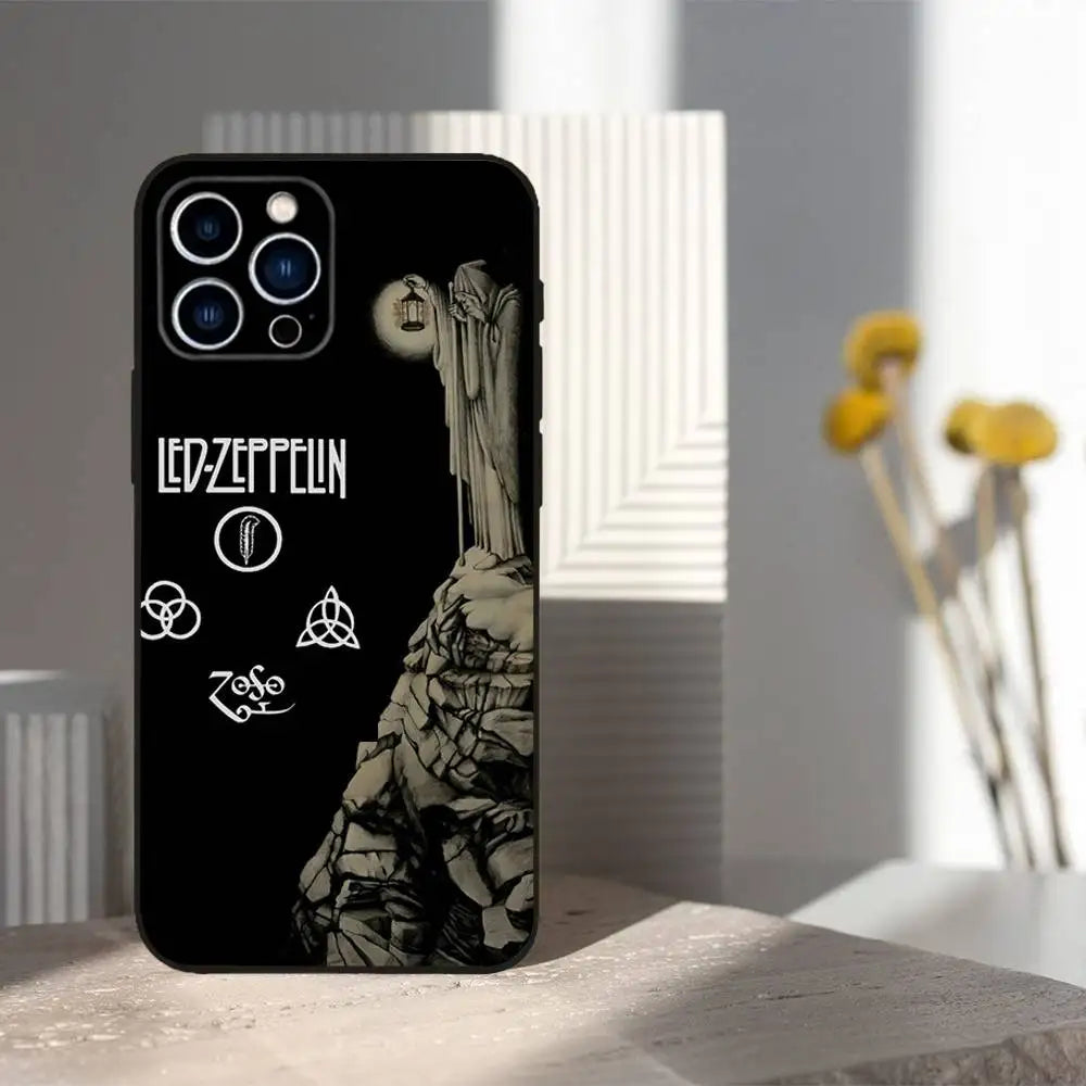 Zeppelins Band Soft Silicone Phone Case for iPhone