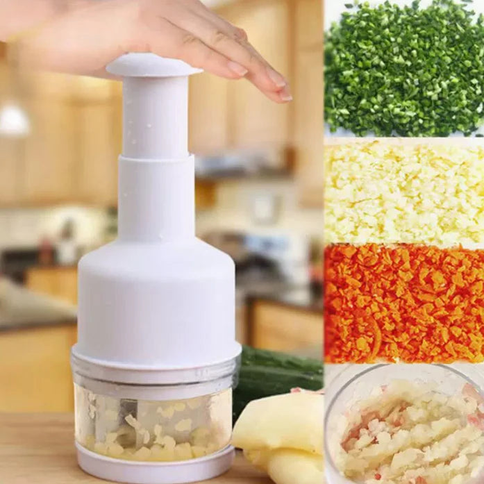 Manual Garlic Chopper Crusher Stainless Steel Handheld