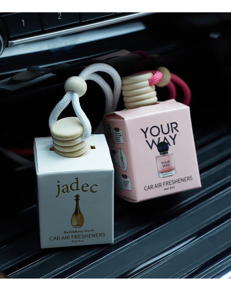 Home Sweet Home car air freshener perfume hanging ornament with floral and citrus scent in a sleek design.