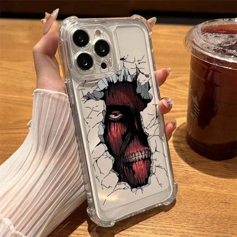 Attacks Anime On Titans Hot Cool Phone Case Clear For iPhone