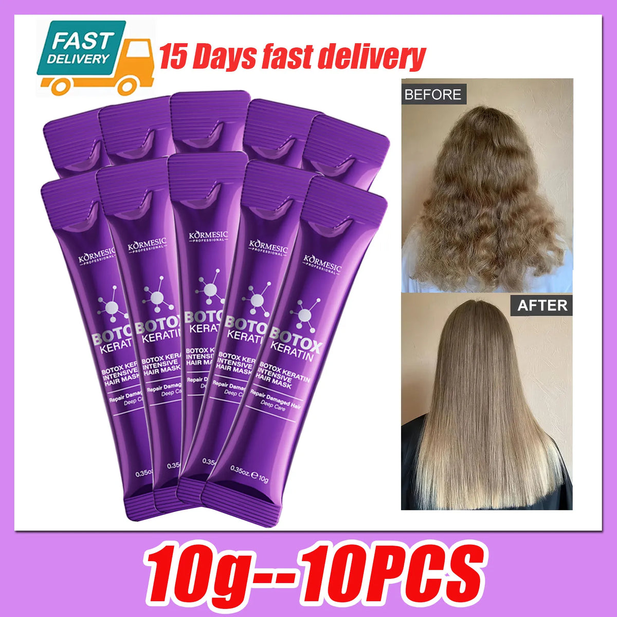 Keratin Hair Mask | 5-Second Repair for Dry, Frizzy & Damaged Hair