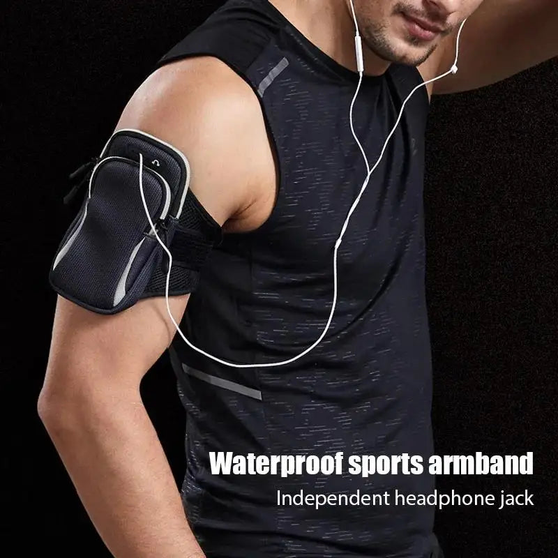 Waterproof Running Phone Armband — Universal Fitness Arm Holder