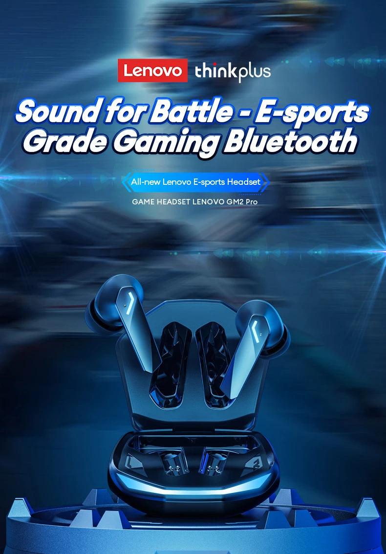 Lenovo GM2 Pro Wireless Gaming Earphones — Bluetooth 5.4, Dual Mode, ENC Noise Reduction