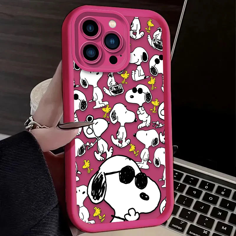 Cute Anime Puppy Silicone iPhone Case | Compatible with iPhone 7–17 Series