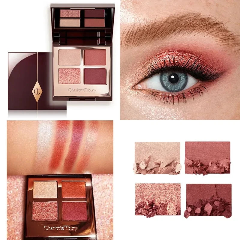 Collagen Lip Gloss & Eyeshadow Palette Set | Long-Lasting Matte & Hydrating Makeup