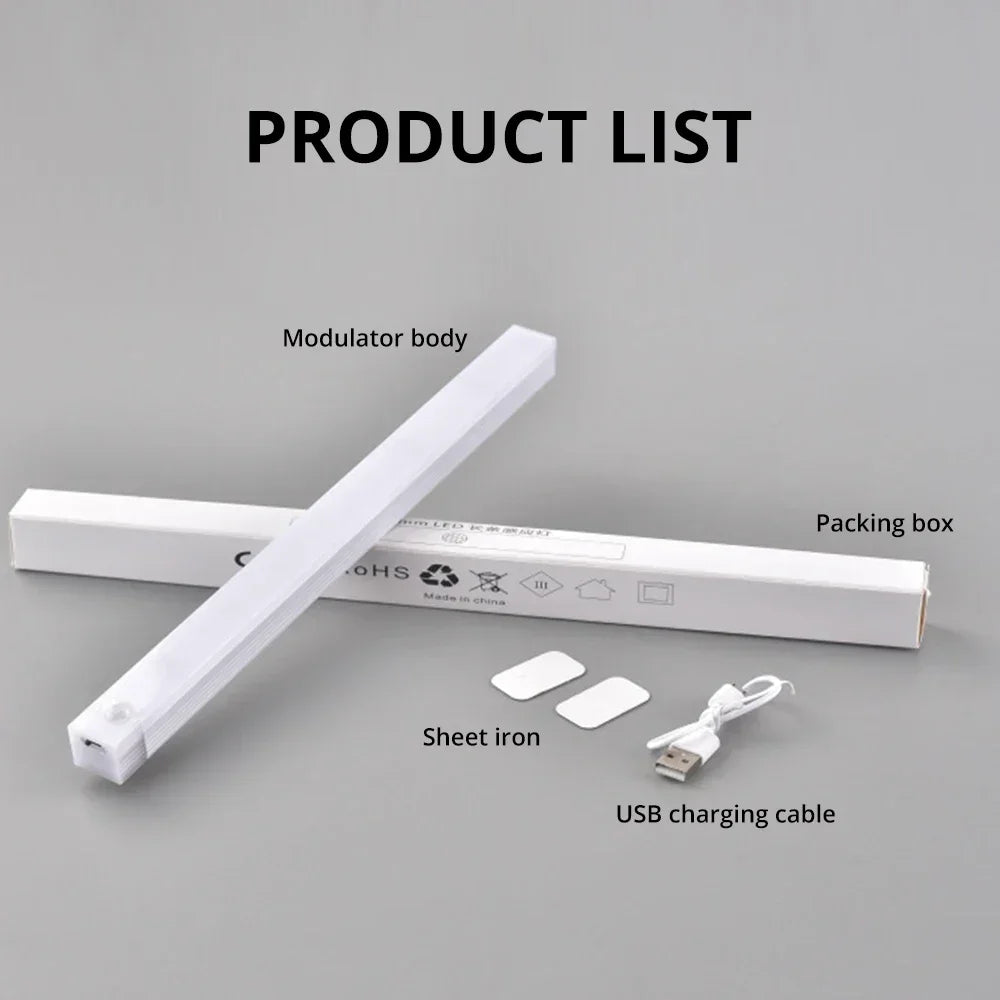 USB Rechargeable Motion Sensor Night Light — Magnetic LED Strip, 4 Sizes
