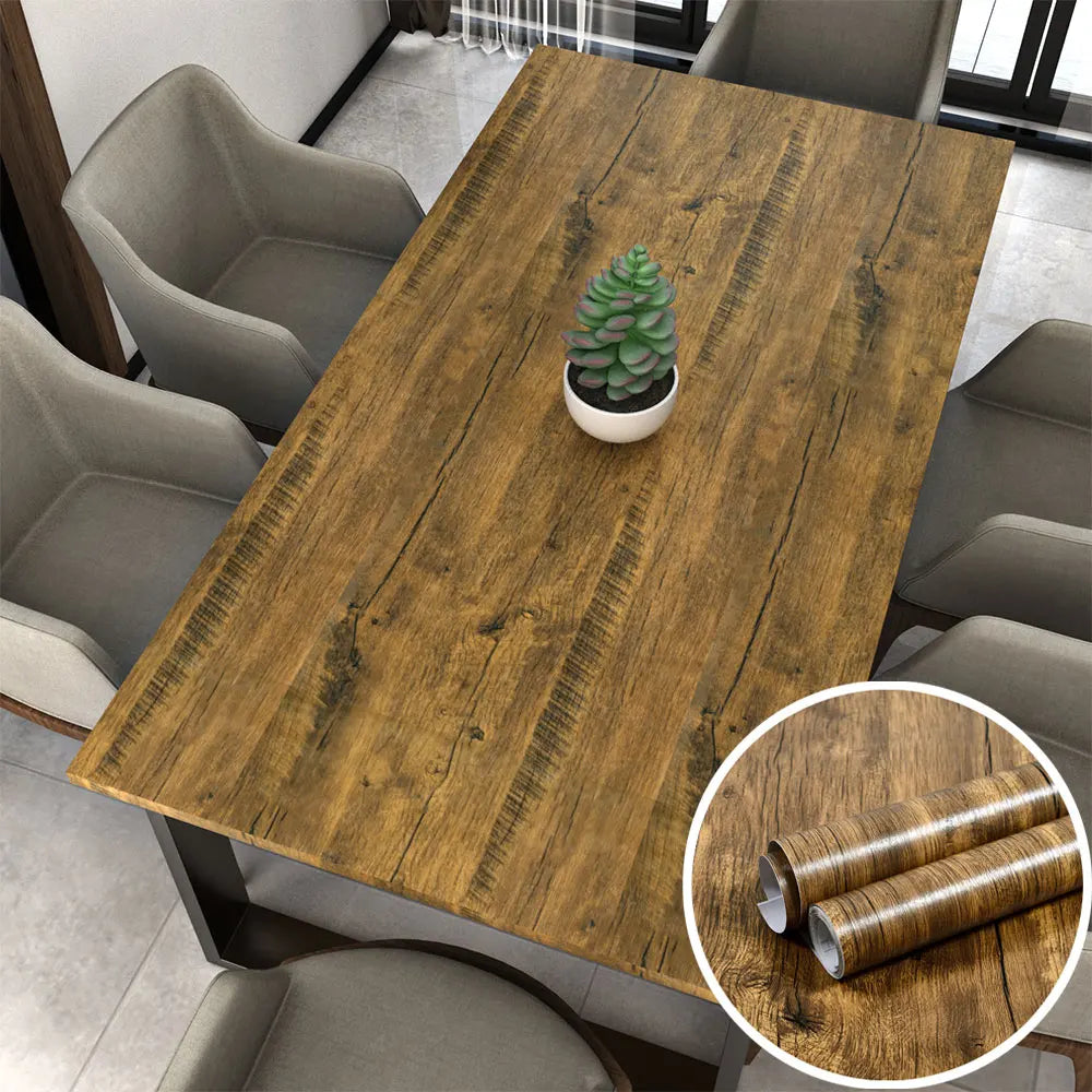 Wood Grain Peel & Stick Wallpaper – Self-Adhesive Waterproof PVC Wall Sticker