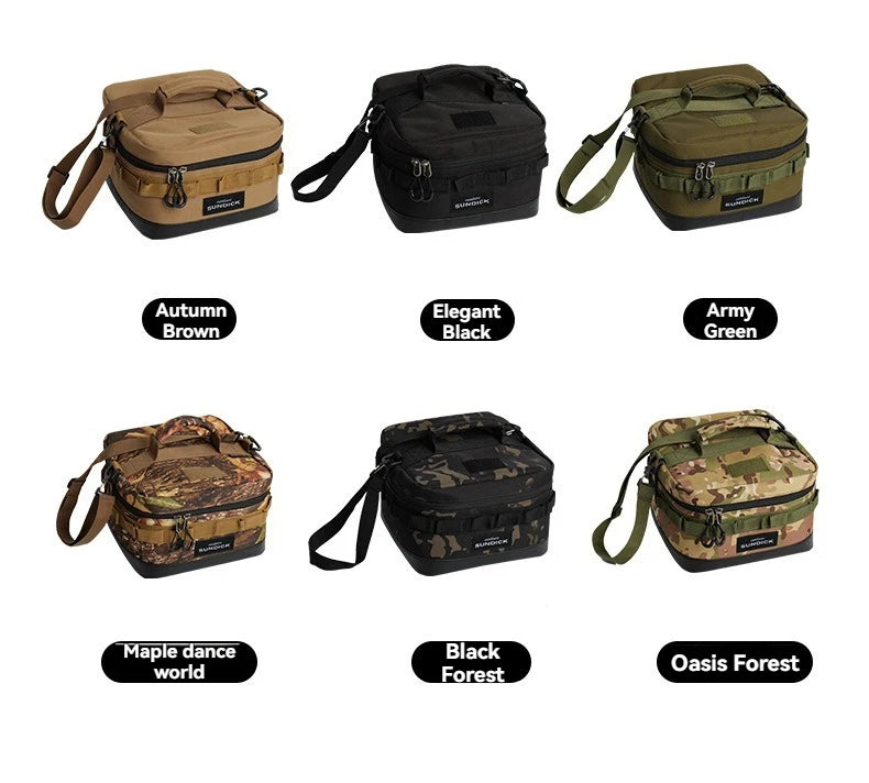 Large insulated picnic cooler bag by Home Sweet Home with multiple compartments and sturdy handles for outdoor food storage.
