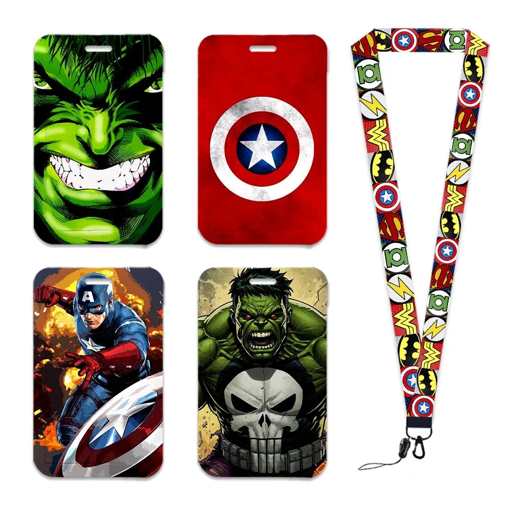 Marvel Character Card Holder with Lanyard | ID Card Holder Keychain