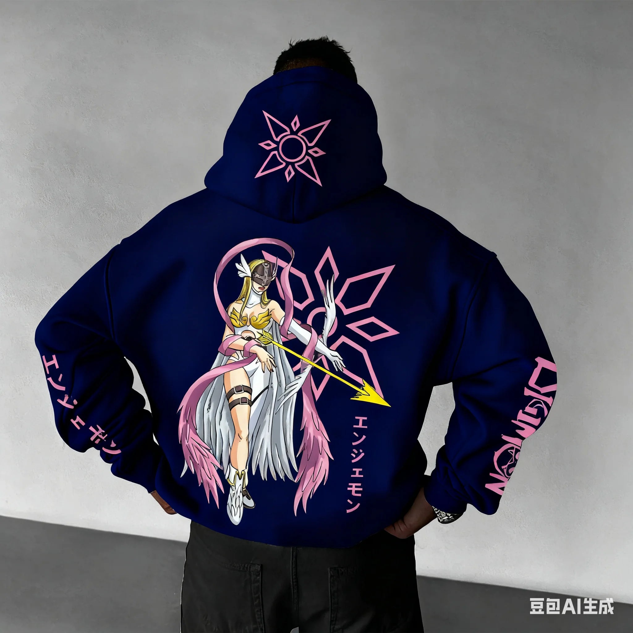 Oversized Digimon Anime Hoodie — Unisex Streetwear
