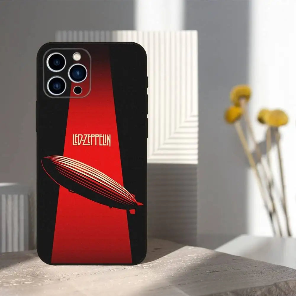 Zeppelins Band Soft Silicone Phone Case for iPhone