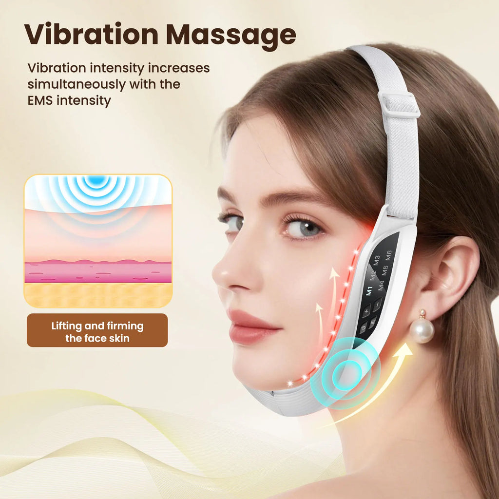 EMS V-Face Lifting Beauty Device — 6 Modes, 8 Levels, Micro-Current Facial Massager