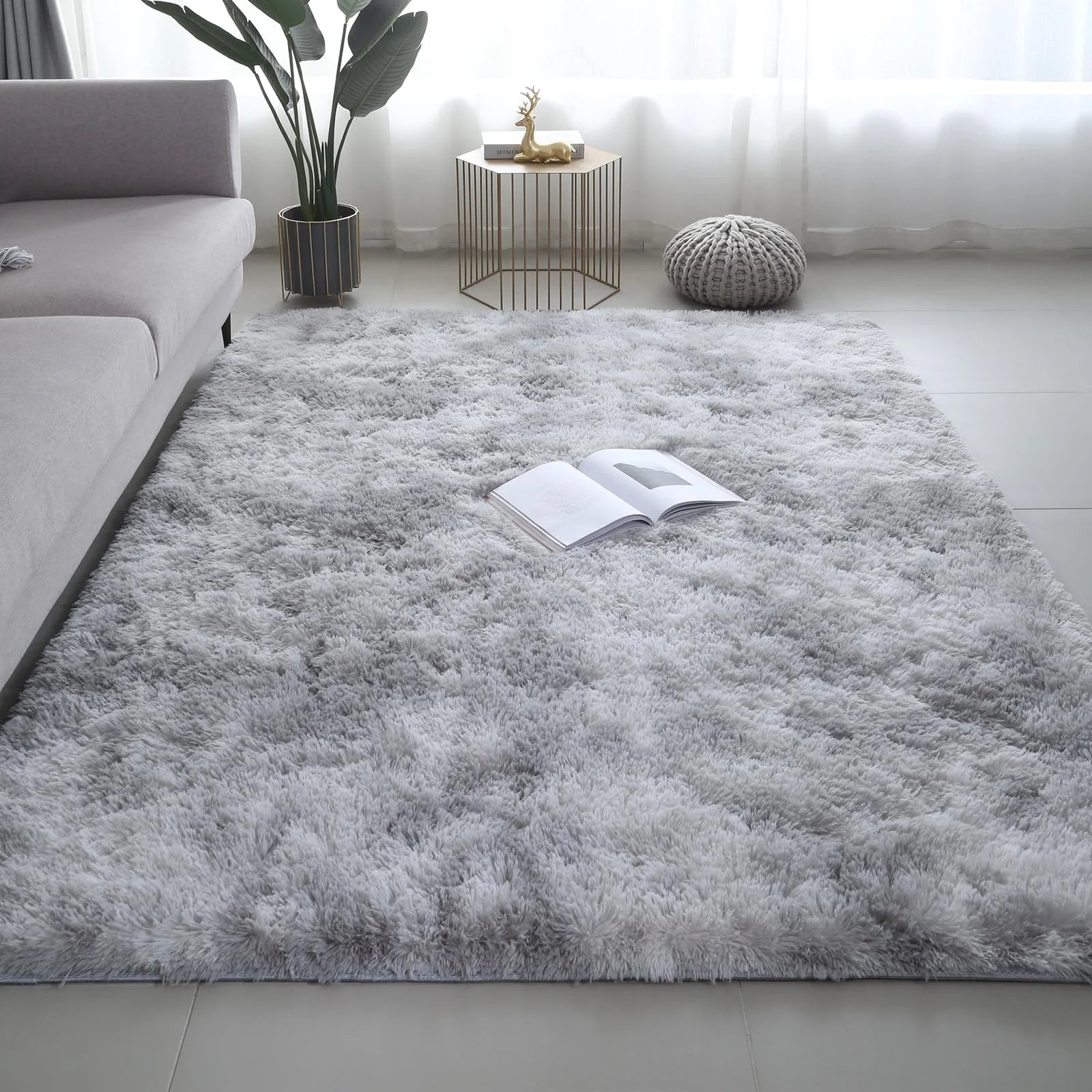 Ultra-Soft Puffy Rug – Fluffy Indoor Floor Mat for Bedroom, Living Room