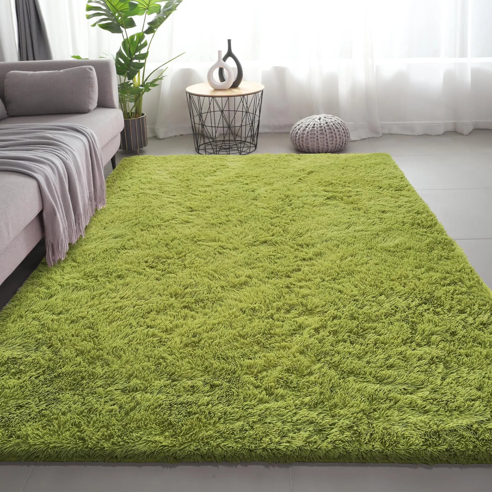 Ultra-Soft Puffy Rug – Fluffy Indoor Floor Mat for Bedroom, Living Room