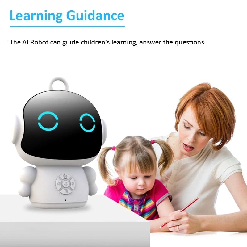 Home Sweet Home Smart AI Robot, interactive educational toy with ChatGPT, 61 language capabilities and a friendly digital face.