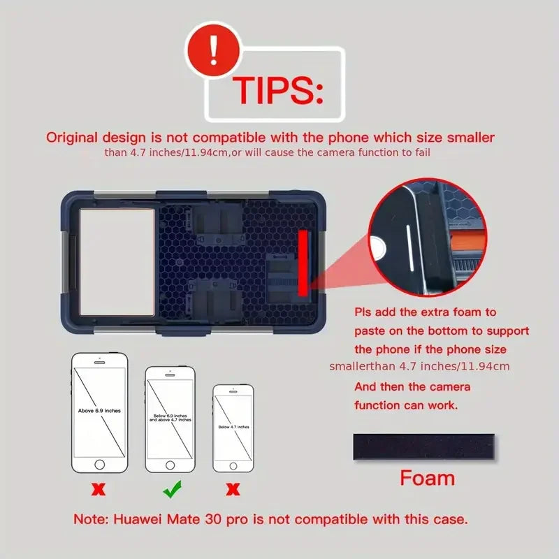 IP68 Waterproof Phone Case – 15m/50ft Diving Cover for Universal 6.9" Phones