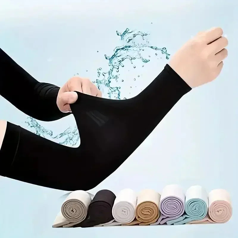 UPF 50+ Cooling Arm Sleeves – Sun Protection Ice Silk Covers for Cycling, Golf & Outdoor Sports