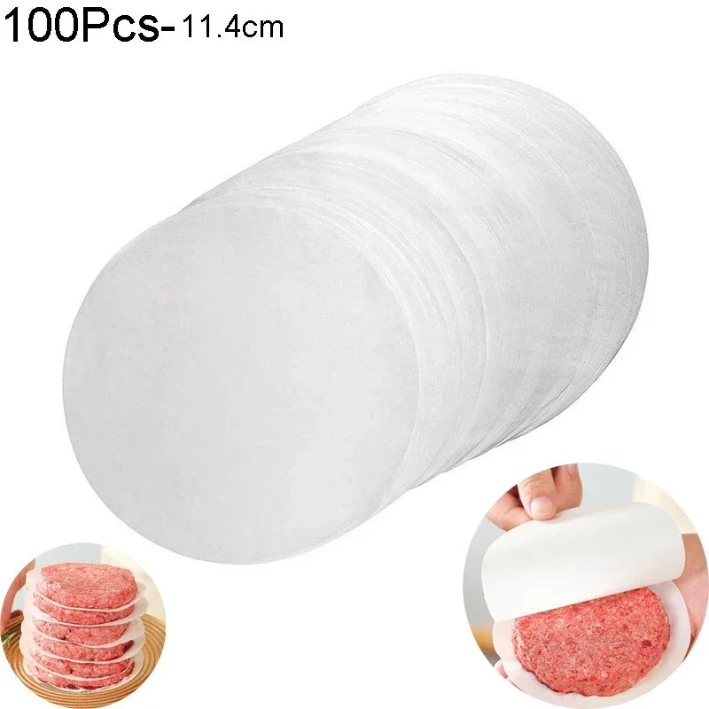 Home Sweet Home burger press and patty maker with textured surface for evenly shaped beef patties.