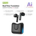 HTC NE49 AI Translator TWS Earbuds | Bluetooth 6.0 | 135 Languages | Gaming & HiFi