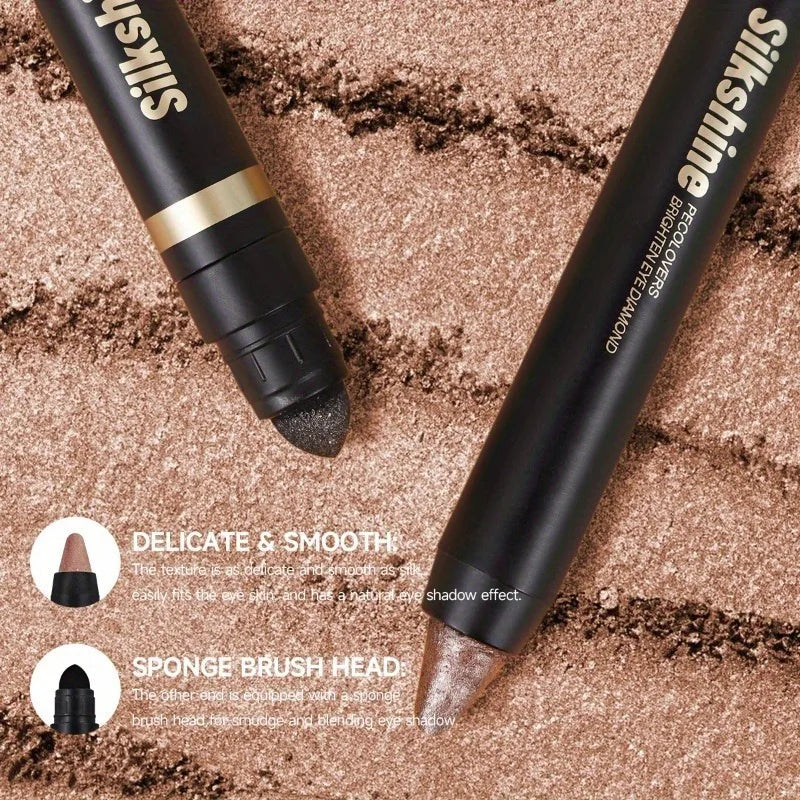 Metallic Glitter Eyeshadow Stick – Matte & Shimmer Waterproof Pearlescent Eye Pen
