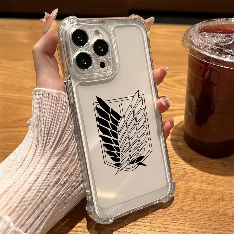 Attacks Anime On Titans Hot Cool Phone Case Clear For iPhone