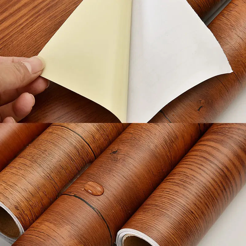Wood Grain Peel & Stick Wallpaper – Self-Adhesive Waterproof PVC Wall Sticker