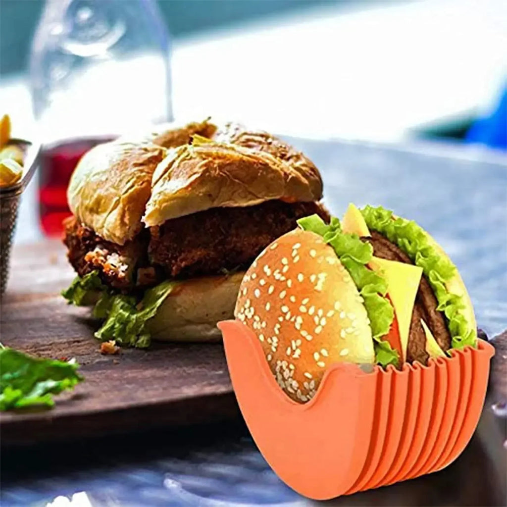 Silicone Burger Rack Holder Reusable BBQ Burger Stand