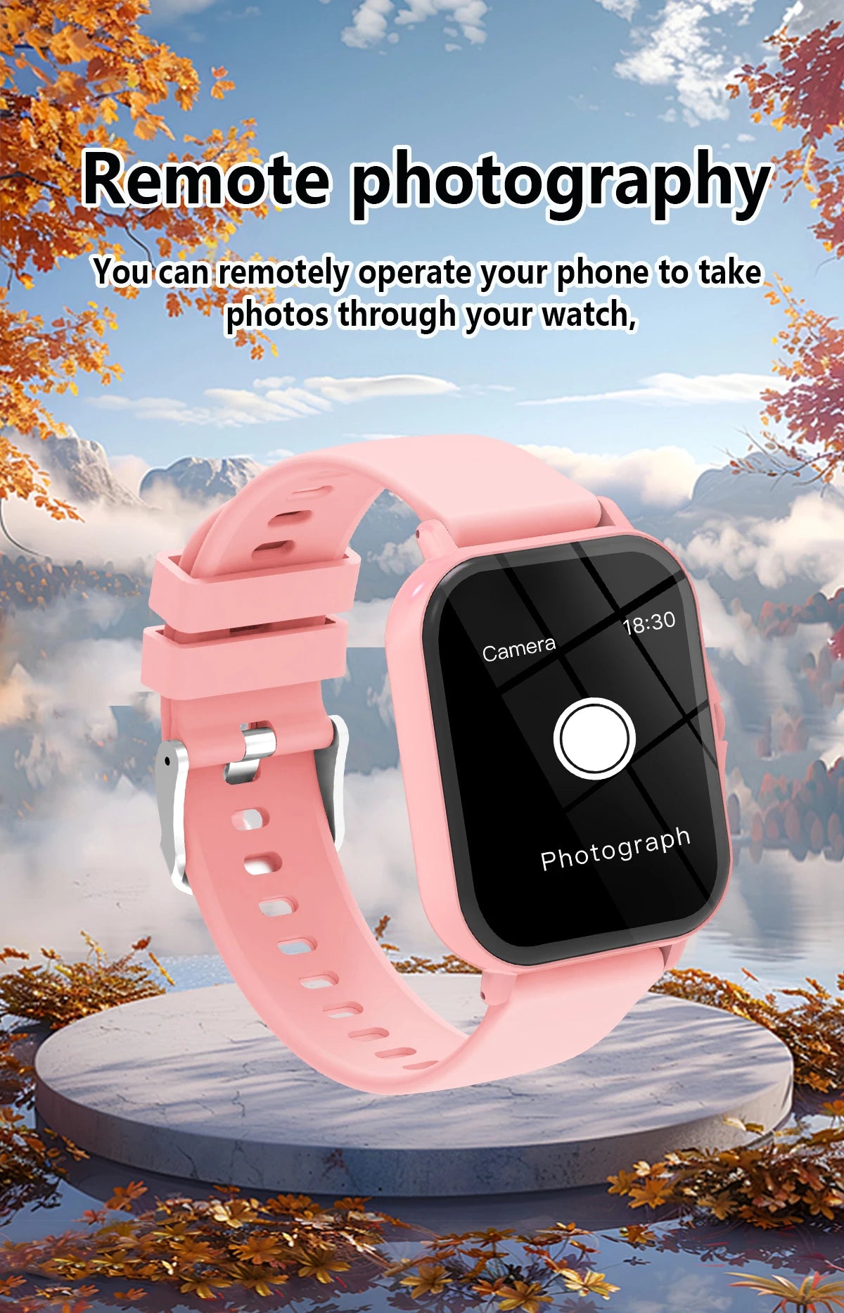Smartwatch with Bluetooth Call, Voice Assistant & Fitness Tracker