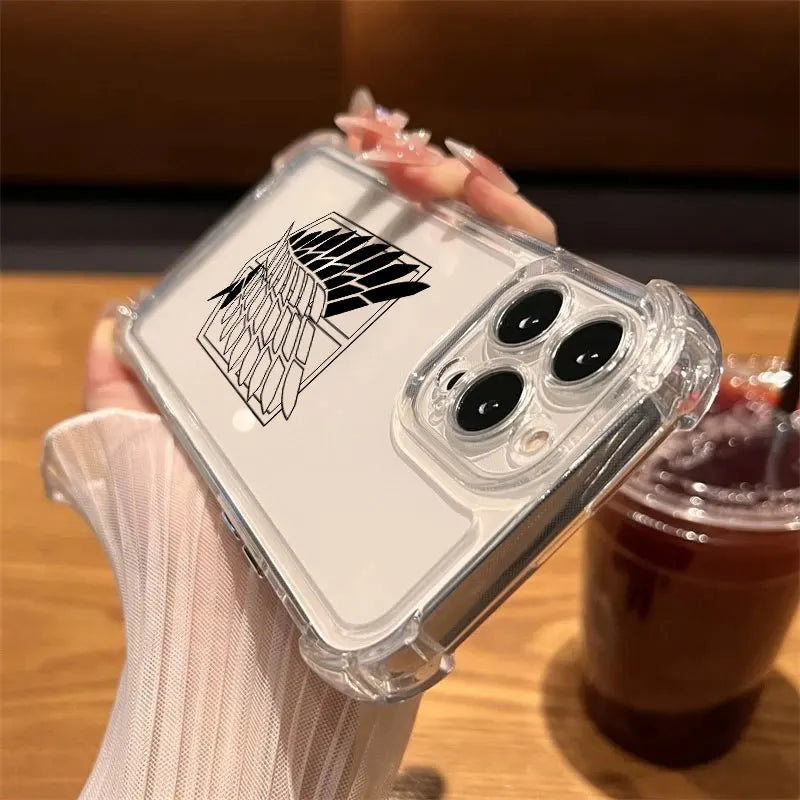 Attacks Anime On Titans Hot Cool Phone Case Clear For iPhone