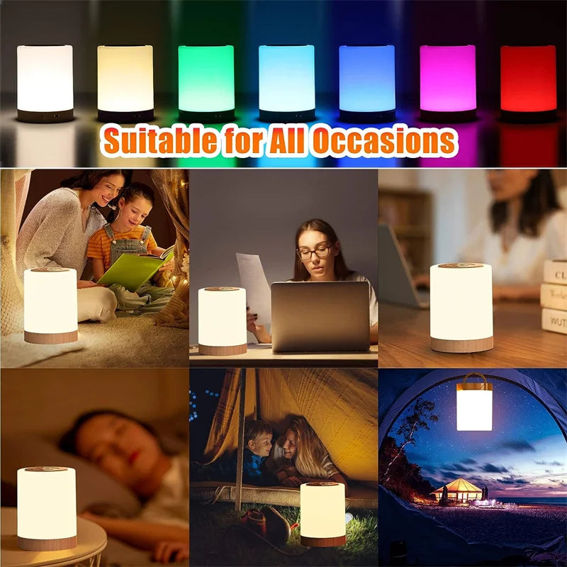 Smart LED Night Light | Touch Control RGB Table Lamp