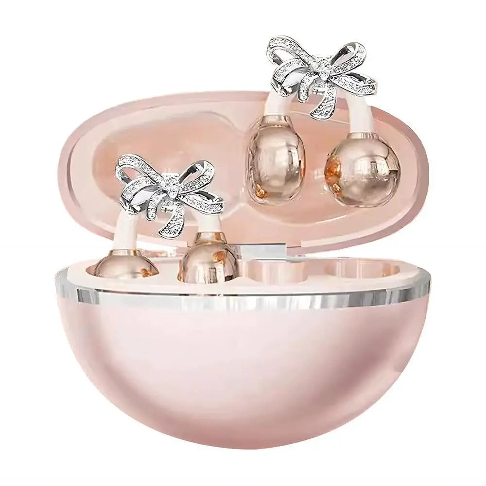 Vivo Open-Ear Bluetooth Clip-On Earbuds with Crystal Bowknot Earrings