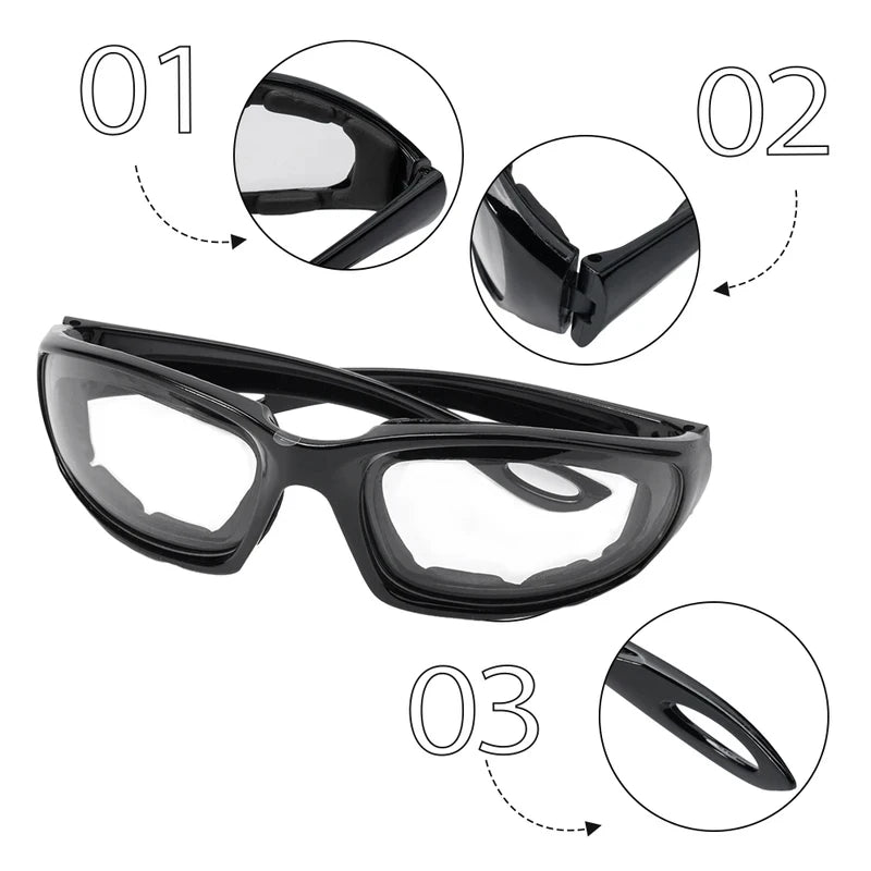 Anti-Fog Onion Goggles Tear-Free Eye Protection Kitchen Cooking Glasses 4 Colours
