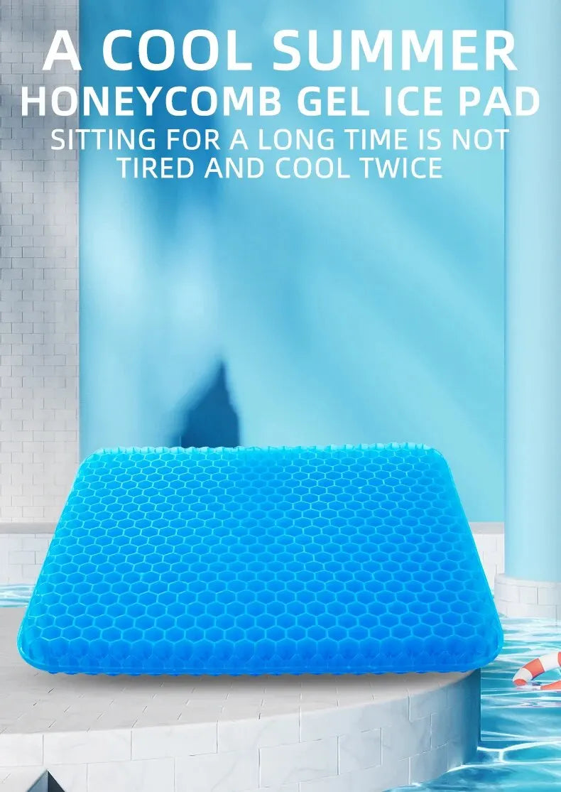 Honeycomb Gel Seat Cushion – Breathable Pressure Relief for Office, Wheelchair & Car