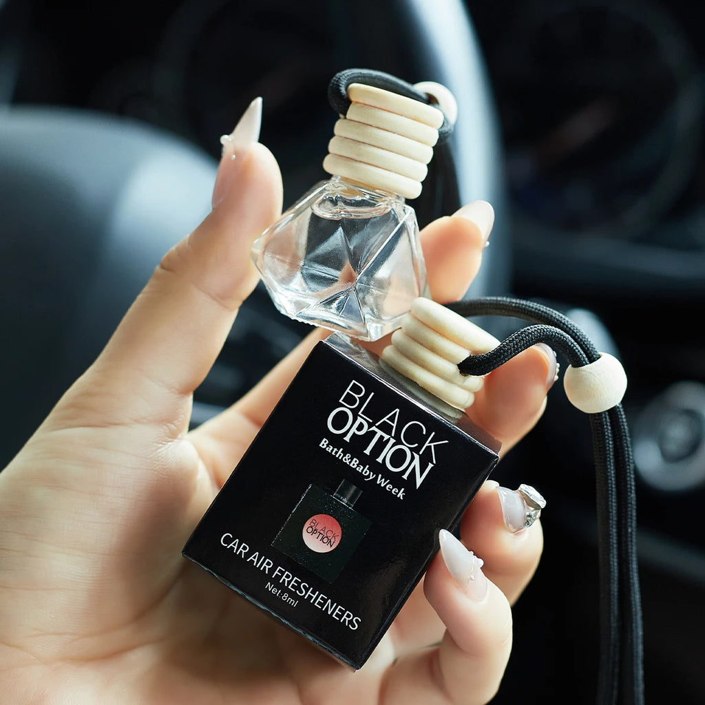 Home Sweet Home car air freshener perfume in a sleek, compact design with a floral scent, ideal for freshening vehicle interiors.