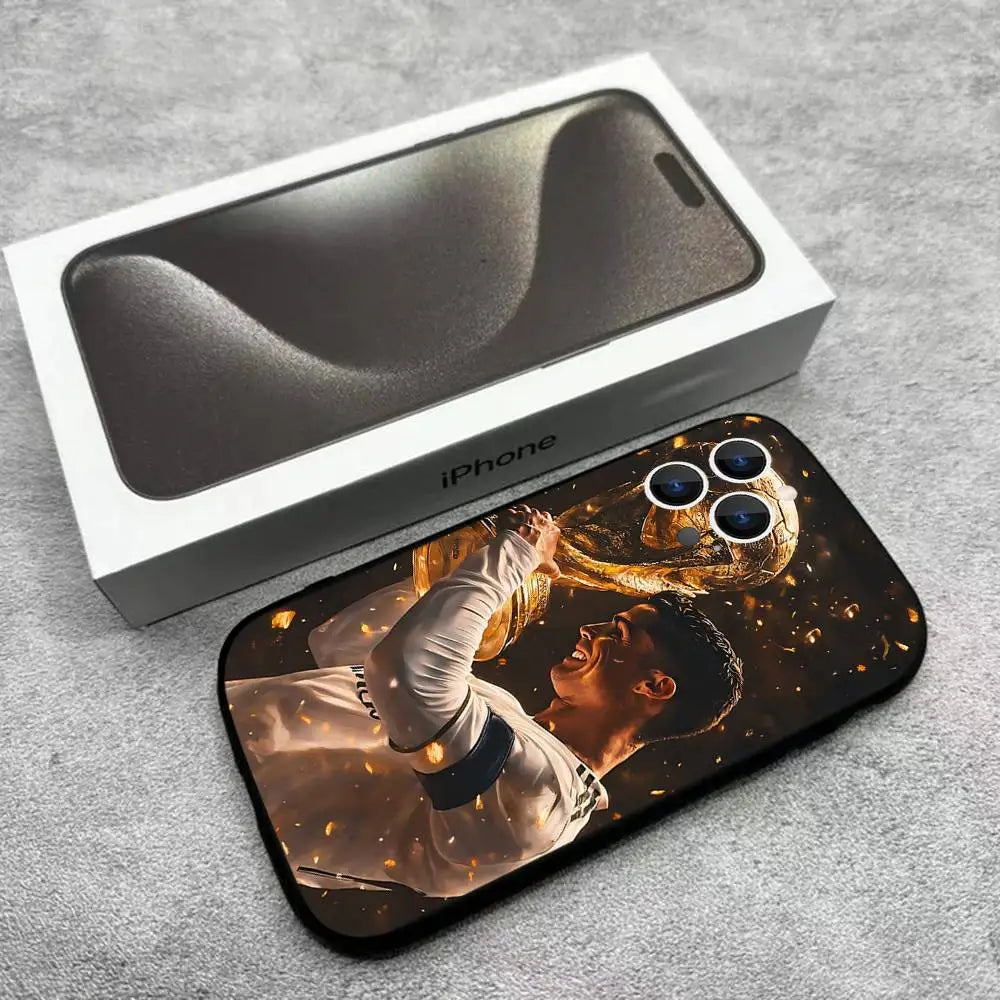 CR7 Ronaldo iPhone Case — Soft TPU Cover for iPhone 11–17