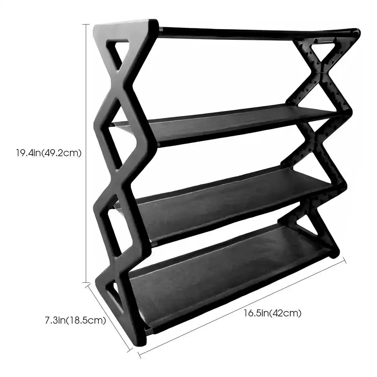 4-Tier X-Shape Shoe Rack – Foldable Dustproof Storage Organiser for Entryway, Hallway & Bedroom