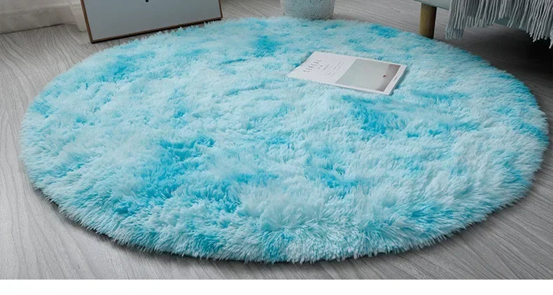Super Soft Plush Round Rug – Fluffy Thick Pile Carpet for Living Room, Bedroom & Kids Room