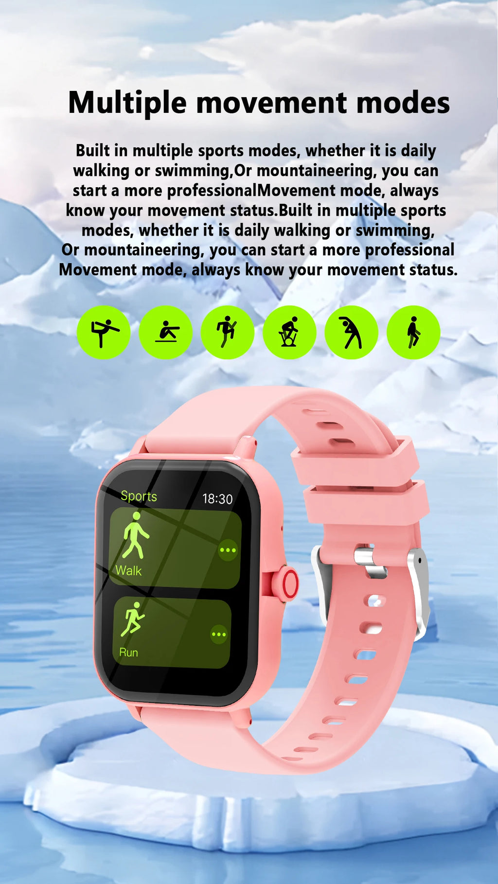 Smartwatch with Bluetooth Call, Voice Assistant & Fitness Tracker