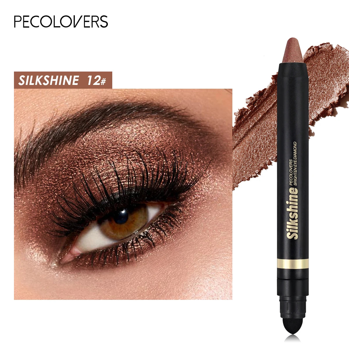 Metallic Glitter Eyeshadow Stick – Matte & Shimmer Waterproof Pearlescent Eye Pen