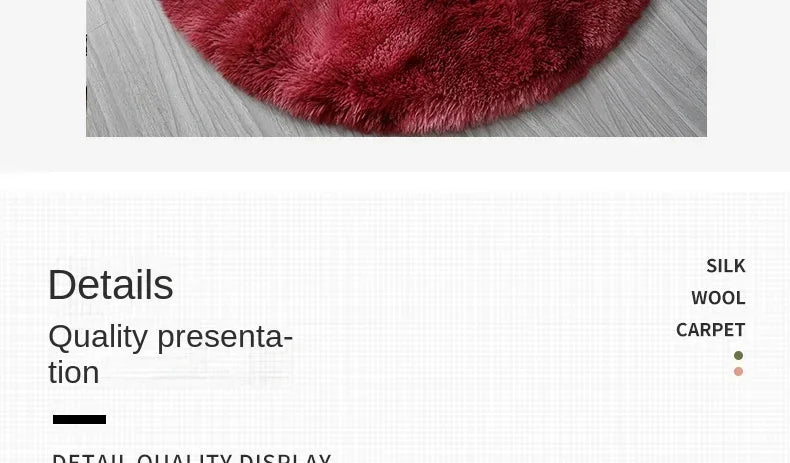Super Soft Plush Round Rug – Fluffy Thick Pile Carpet for Living Room, Bedroom & Kids Room