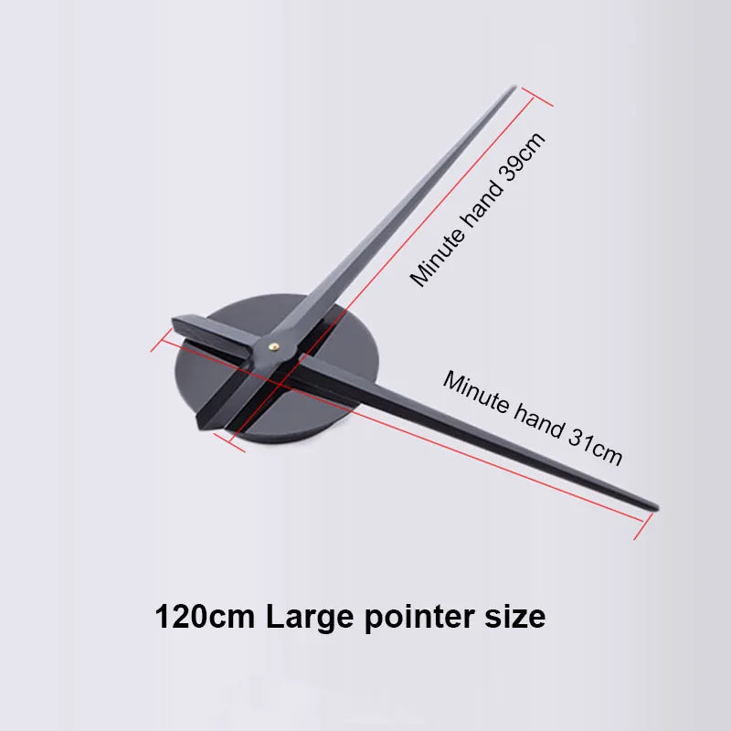 Large DIY 3D Wall Clock — Sunburst Number Poster, 90–120cm