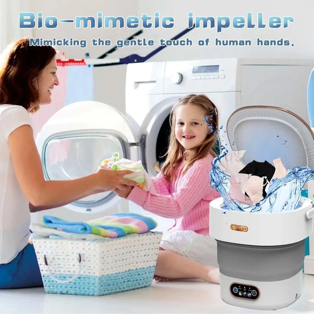 15L Portable Foldable Washing Machine — Mini Washer with Spin TRENDING